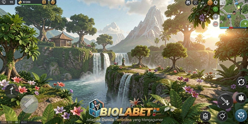 Tangkapan layar permainan <strong>BIOLABET</strong> menunjukkan dunia terbuka yang kaya dan beragam.