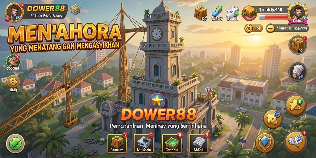 Tampilan gameplay menarik DOWER88 dengan strategi Tower Defense yang menarik.