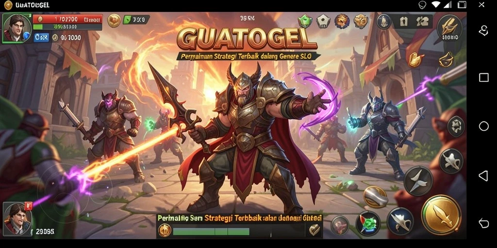 Tangkapan layar gameplay GUATOGEL menampilkan pertempuran strategis yang mendebarkan.