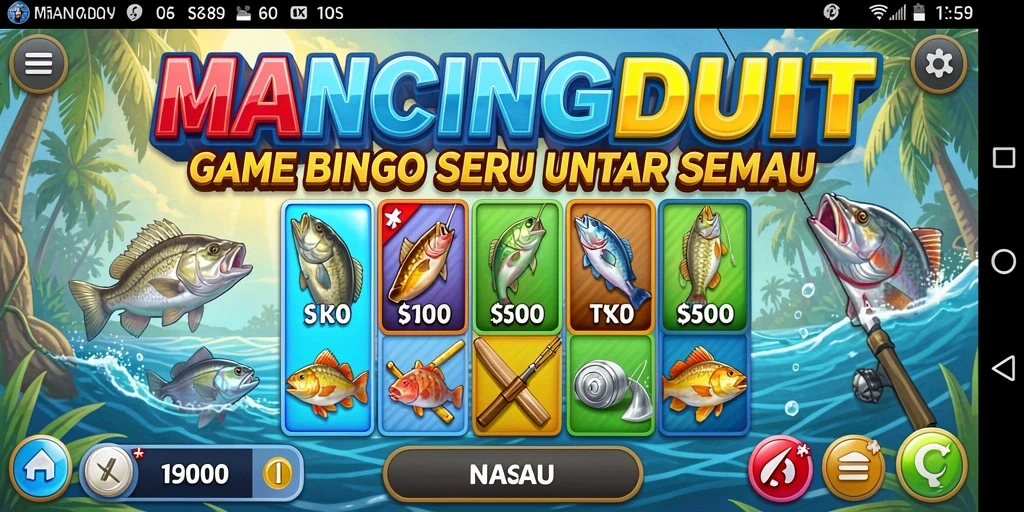 Screenshot gameplay MANCINGDUIT yang menampilkan suasana Bingo yang seru.