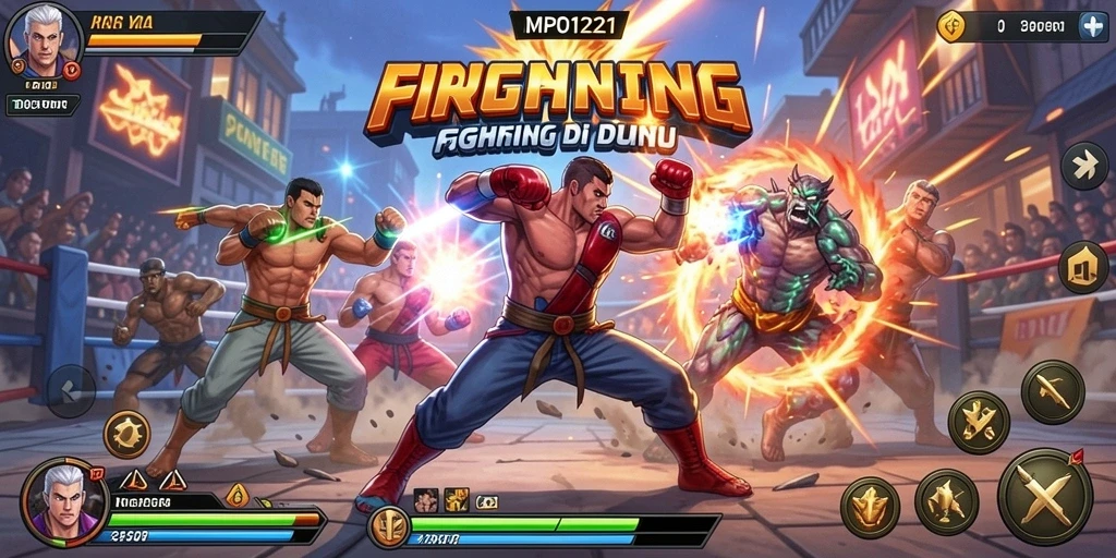Screenshot dari gameplay seru di MPO1221 dengan pertarungan mendebarkan.