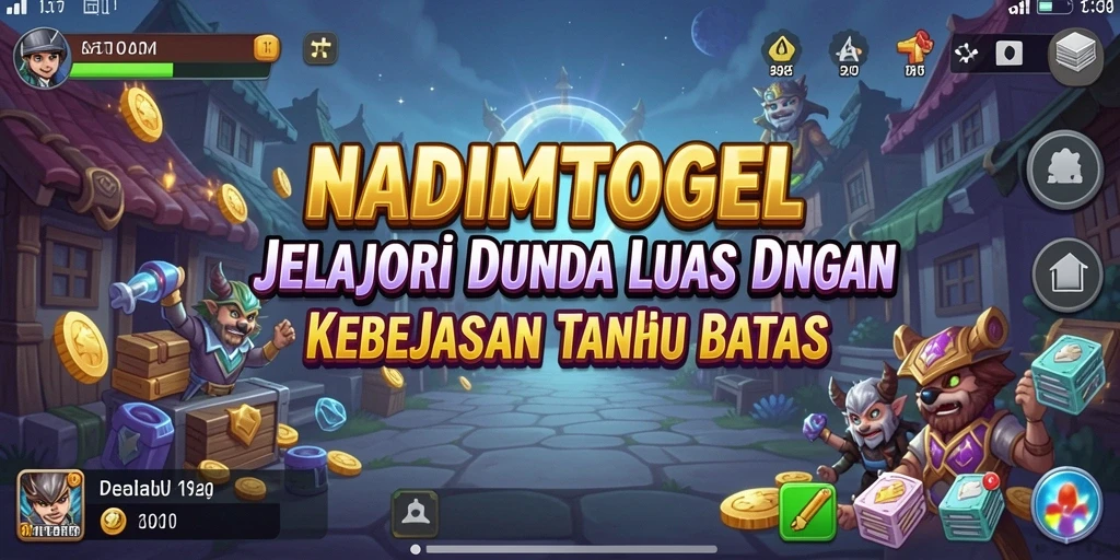 Tangkapan layar gameplay NADIMTOGEL menampilkan petualangan di dunia terbuka.