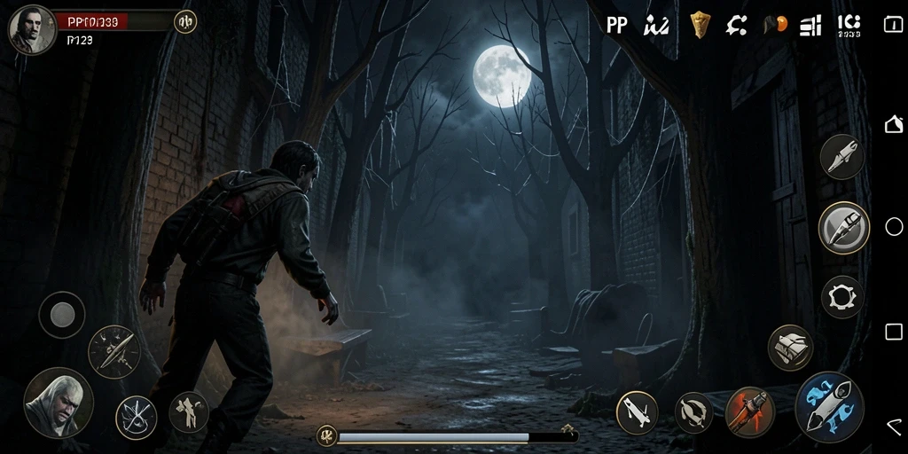 Screenshot gameplay menyajikan suasana menakutkan di PP123.