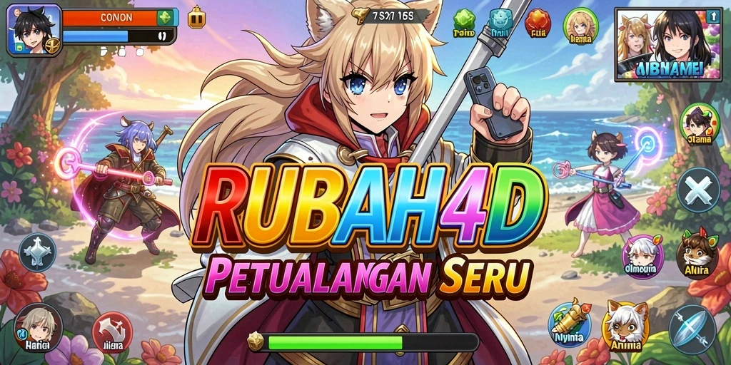 Tampilan gameplay RUBAH4D yang penuh aksi dan karakter menarik.