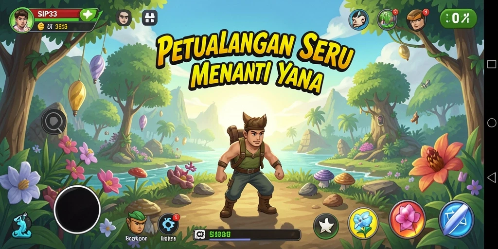 Tampilan gameplay menakjubkan dari SIP33 saat menjelajahi dunia petualangan.