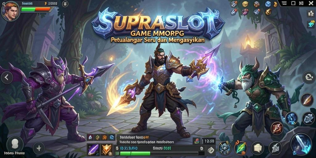Tangkapan layar <strong>SUPRASLOT</strong> menunjukkan aksi pertarungan seru MMORPG.
