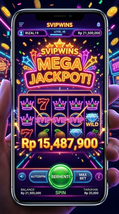 Tampilan depan aplikasi svipwins yang intuitif dan menarik.